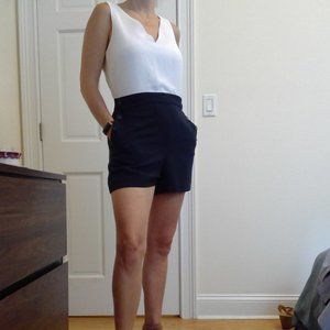 Two Tone, Navy and White, Short Jump Suit